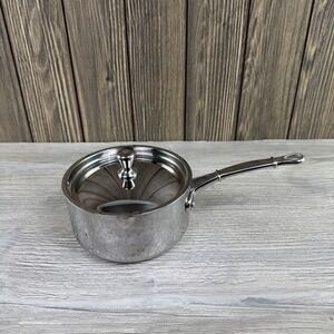 Ruffoni Symphonia Prima 1.5Qt Hammered Stainless Steel Saucepan w/Lid Italy 16cm